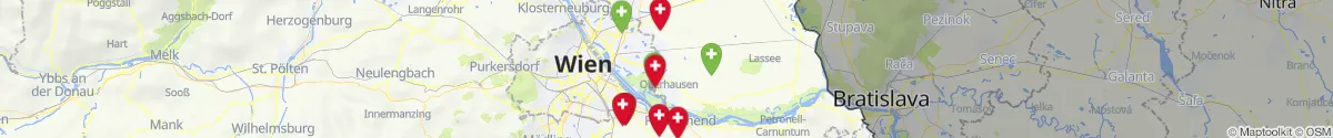 Kartenansicht für Apotheken-Notdienste in der Nähe von Groß-Enzersdorf (Gänserndorf, Niederösterreich)